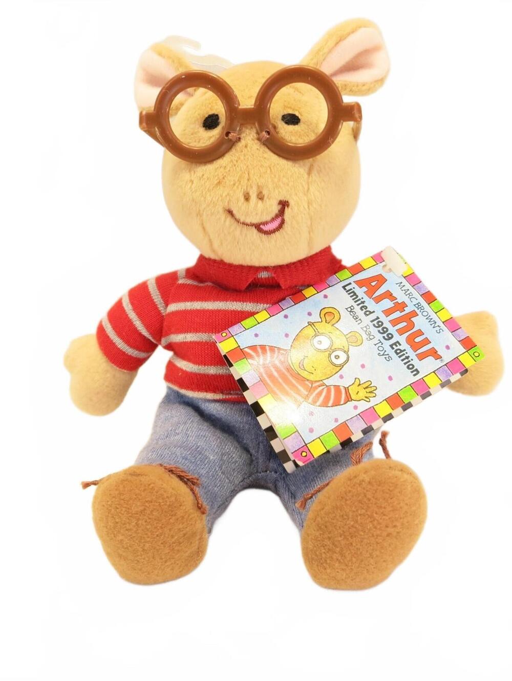 Vintage Limited Edition Eden Marc Brown Plush Arthur Bean Bag Plush 1999 7.5"